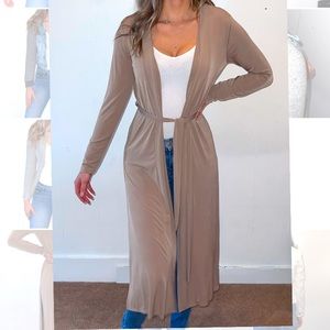 Long silky cardigan